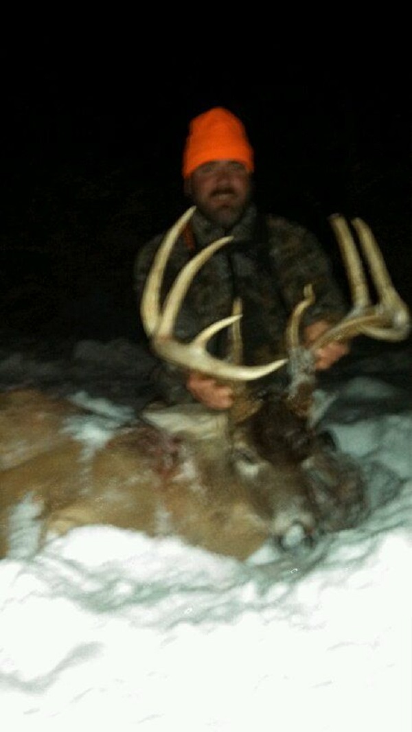 Massive Monster Buck Down In The Snow!
