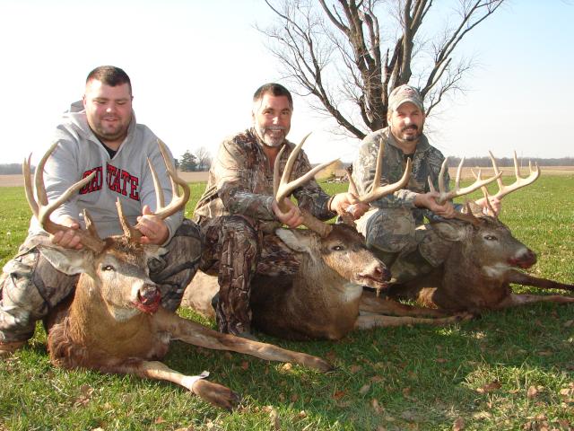 Three Happy Hunters
